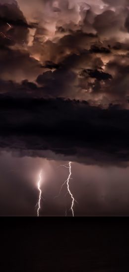 lightning, thunderstorm, night Wallpaper 720x1520