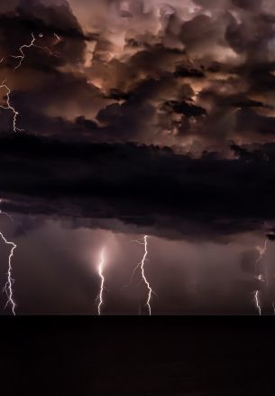 lightning, thunderstorm, night Wallpaper 1640x2360