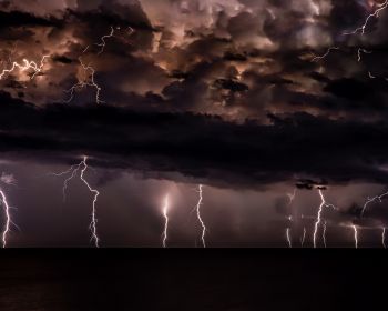 lightning, thunderstorm, night Wallpaper 1280x1024