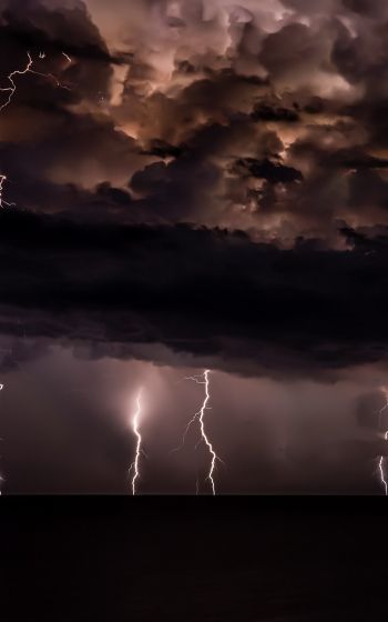 lightning, thunderstorm, night Wallpaper 1600x2560