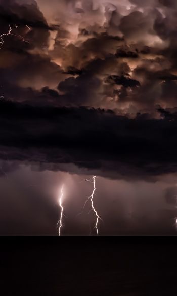 lightning, thunderstorm, night Wallpaper 1200x2000