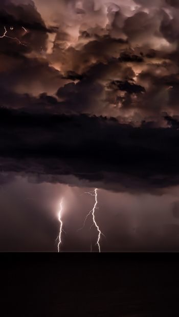 lightning, thunderstorm, night Wallpaper 640x1136