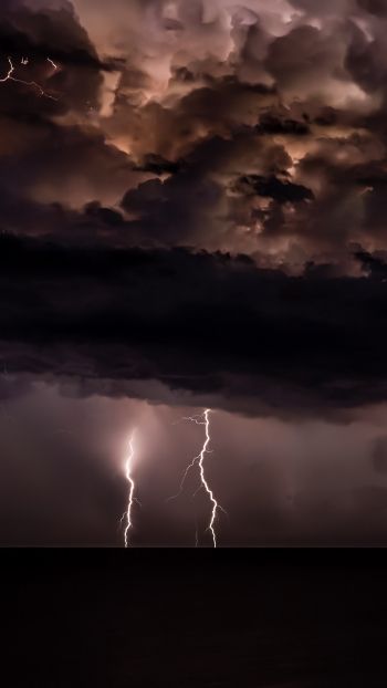 lightning, thunderstorm, night Wallpaper 1440x2560