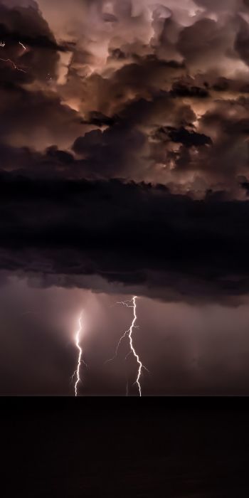 lightning, thunderstorm, night Wallpaper 720x1440