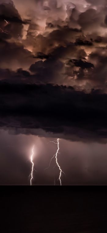 lightning, thunderstorm, night Wallpaper 1125x2436