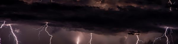 lightning, thunderstorm, night Wallpaper 1590x400