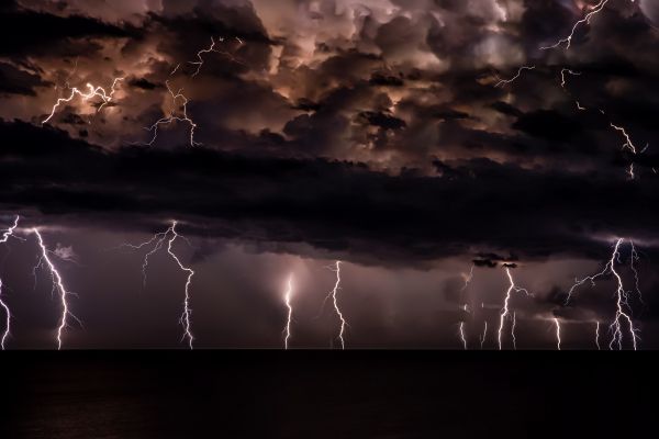 lightning, thunderstorm, night Wallpaper 4147x2765