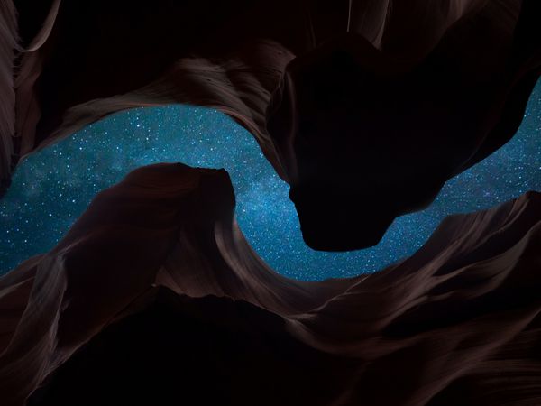 rocks, night, stars Wallpaper 800x600