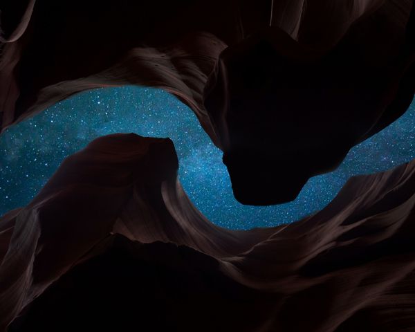 rocks, night, stars Wallpaper 1280x1024