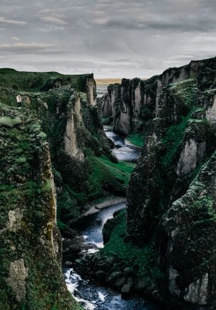 Iceland, mountains, river Wallpaper 1668x2388