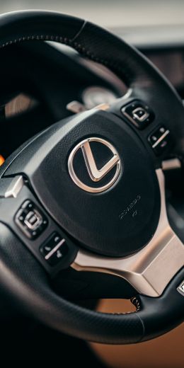steering wheel, car interior, Lexus Wallpaper 720x1440
