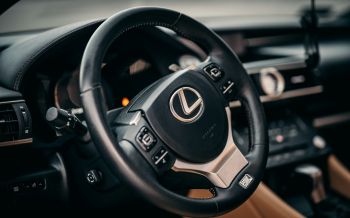 steering wheel, car interior, Lexus Wallpaper 1920x1200