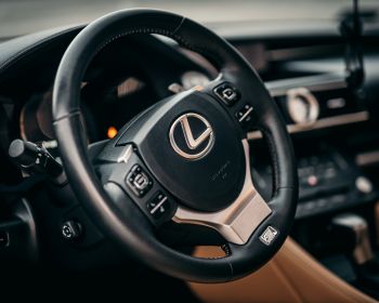 steering wheel, car interior, Lexus Wallpaper 1280x1024