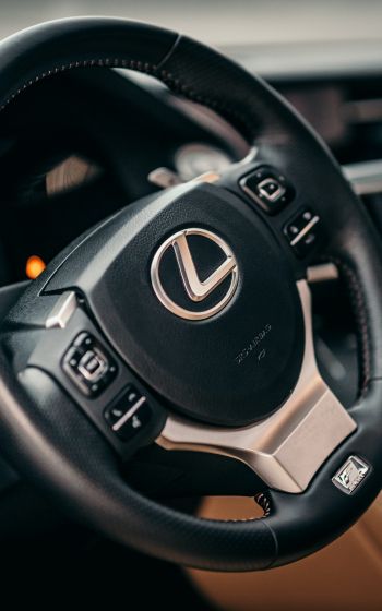 steering wheel, car interior, Lexus Wallpaper 1200x1920