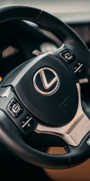 steering wheel, car interior, Lexus Wallpaper 720x1440