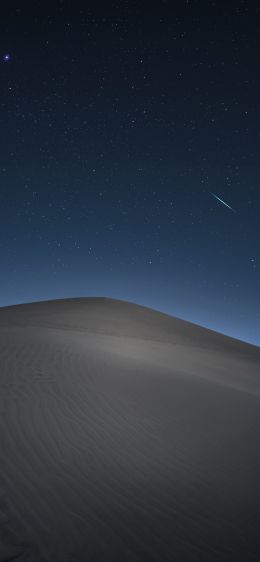 Обои 828x1792 песчаные дюны, ночь