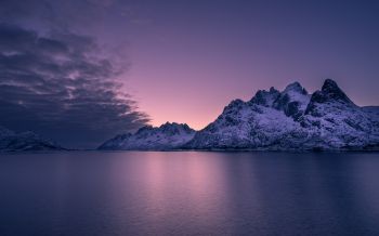 Обои 2560x1600 Лофотенские острова, Норвегия, закат