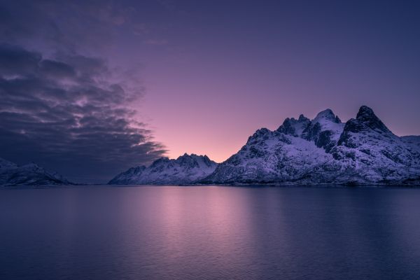 Lofoten Islands, Norway, sunset Wallpaper 6000x4000