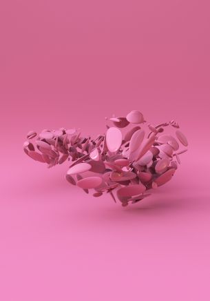 3D modeling, pink Wallpaper 1668x2388