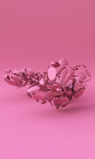 3D modeling, pink Wallpaper 1200x2000