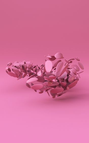 3D modeling, pink Wallpaper 1600x2560
