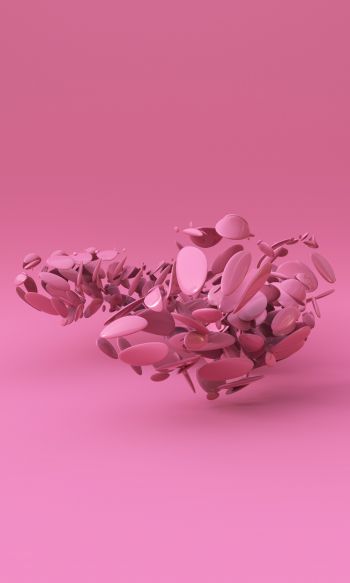 3D modeling, pink Wallpaper 1200x2000