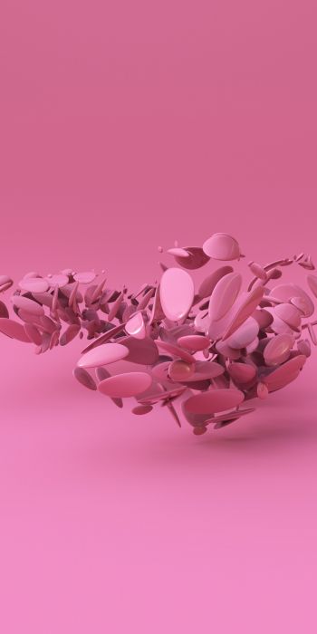3D modeling, pink Wallpaper 720x1440