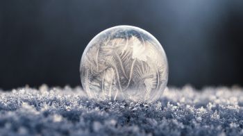 bubble, ball, frost Wallpaper 1366x768