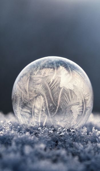 bubble, ball, frost Wallpaper 600x1024