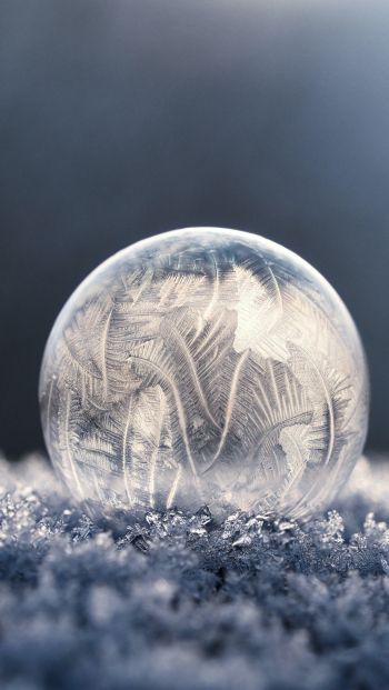 bubble, ball, frost Wallpaper 640x1136