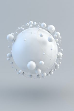 ball, light, sphere Wallpaper 640x960