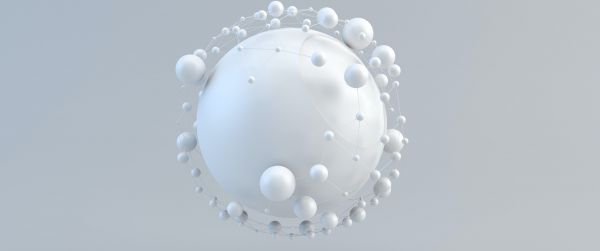 ball, light, sphere Wallpaper 3440x1440