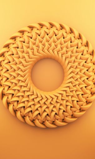 3D modeling, graphics, yellow Wallpaper 1200x2000