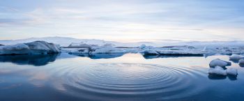 Iceland, water, ripple Wallpaper 3440x1440