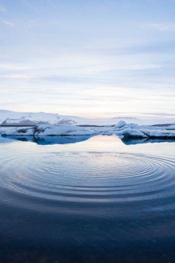 Iceland, water, ripple Wallpaper 640x960
