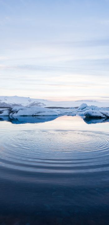 Iceland, water, ripple Wallpaper 1440x2960