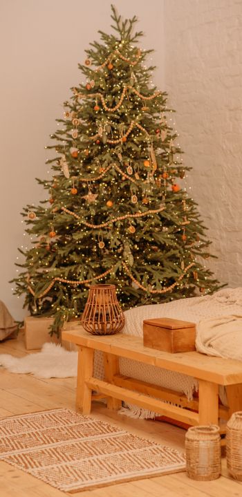 christmas tree Wallpaper 1080x2220