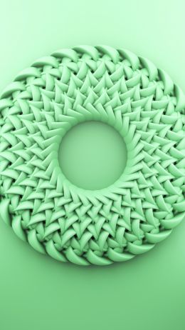 3D modeling, green Wallpaper 2160x3840