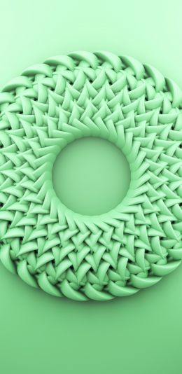 3D modeling, green Wallpaper 1080x2220