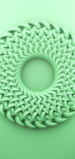 3D modeling, green Wallpaper 1440x3040
