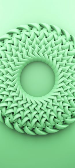 3D modeling, green Wallpaper 720x1600