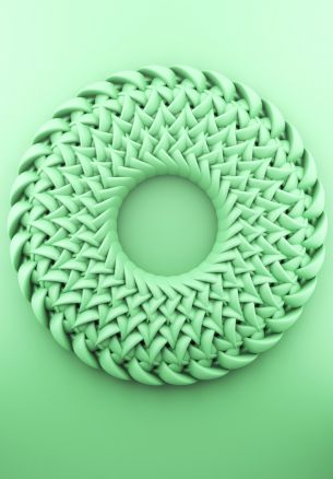 3D modeling, green Wallpaper 1640x2360