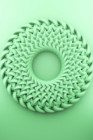 3D modeling, green Wallpaper 640x960