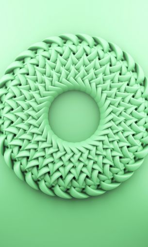 3D modeling, green Wallpaper 1200x2000