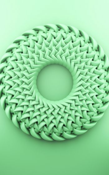 3D modeling, green Wallpaper 1752x2800