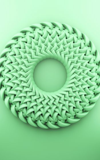 3D modeling, green Wallpaper 1200x1920