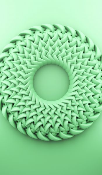3D modeling, green Wallpaper 600x1024