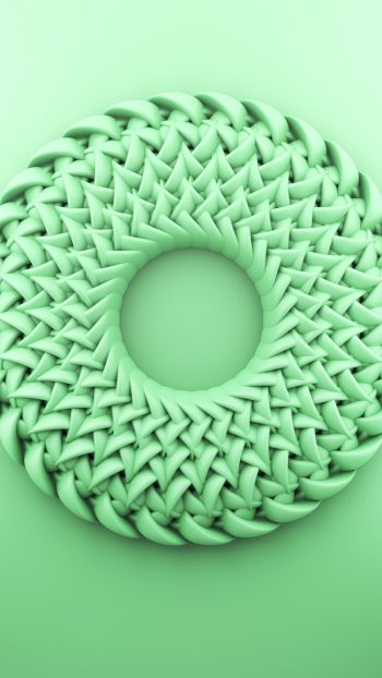 3D modeling, green Wallpaper 1440x2560
