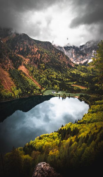 lake, mountains, reflection Wallpaper 600x1024