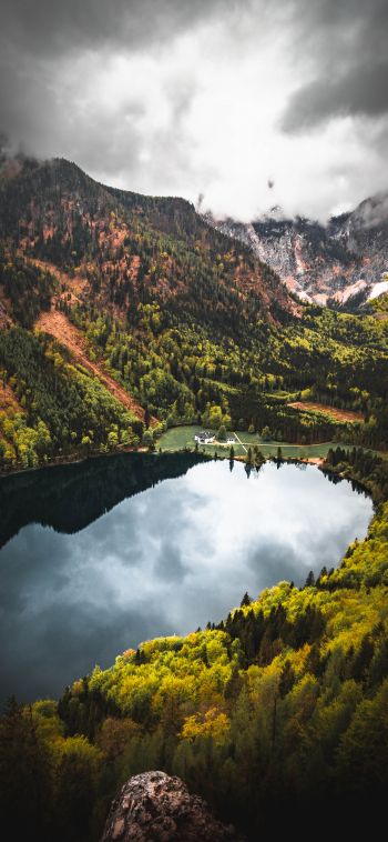 lake, mountains, reflection Wallpaper 1080x2340